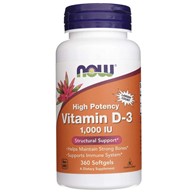 Now Foods Vitamin D3 1000 IU - 360 měkkých gelů