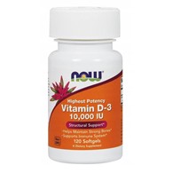 Now Foods Vitamin D3 250 mcg (10000 IU) - 120 měkkých gelů