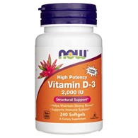 Now Foods Vitamin D3 2000 IU - 240 měkkých gelů
