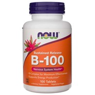 Now Foods Vitamin B-100 mit verzögerter Freisetzung - 100 Tabletten