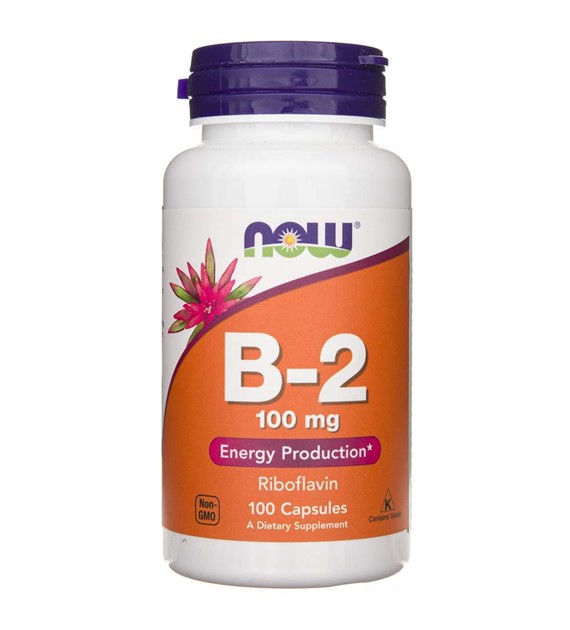 Now Foods Vitamina B2 100 mg - 100 pflanzliche Kapseln