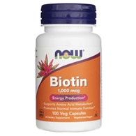 Now Foods Biotin 1000 mcg - 100 veg. kapslí