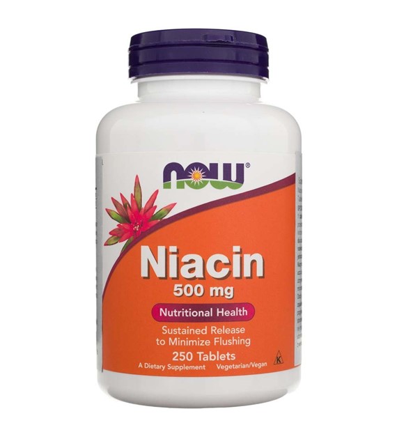 Now Foods Niacin (Niacyna) 500 mg - 250 tabletek