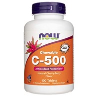 Now Foods Vitamin C-500 Kirsche Kautabletten - 100 Tabletten