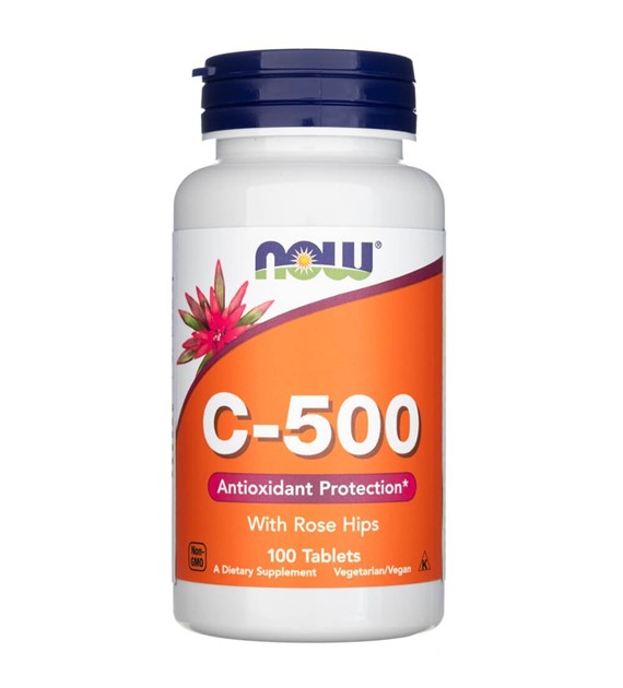 Now Foods Vitamin C-500 mit Hagebutten - 100 Tabletten