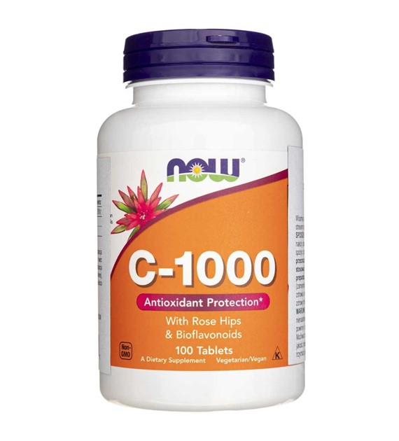 Now Foods Vitamin C-1000 mit Hagebutten und Bioflavonoiden - 100 Tabletten