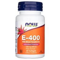 Now Foods Vitamin E-400 mit gemischten Tocopherolen - 50 Weichkapseln