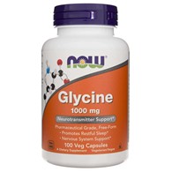 Now Foods Glycin 1000 mg - 100 pflanzliche Kapseln