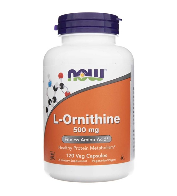 Now Foods L-Ornithin 500 mg - 120 pflanzliche Kapseln