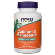 Now Foods Calcium und Magnesium - 100 Tabletten