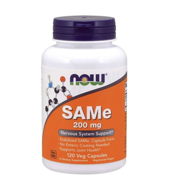 Now Foods SAMe (S-adenozylo L-metionina) 200 mg - 120 kapsułek