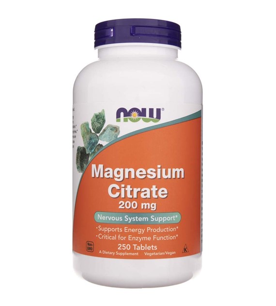 Now Foods Magnesium Citrate 200 mg - 100 Tablets