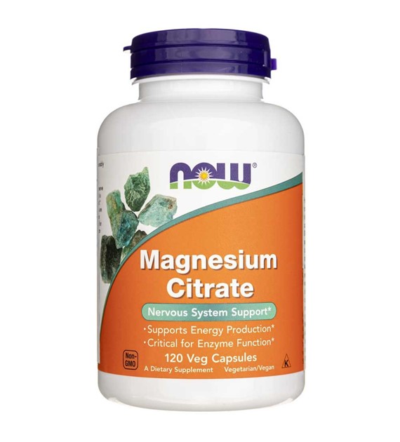 Now Foods Magnesium Citrate (cytrynian magnezu) - 120 kapsułek