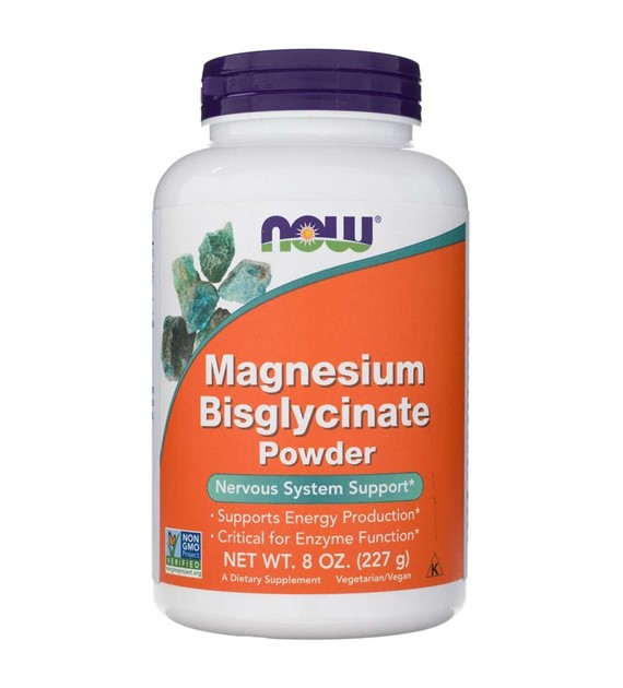 Now Foods Diglicynian magnezu w proszku - 227 g