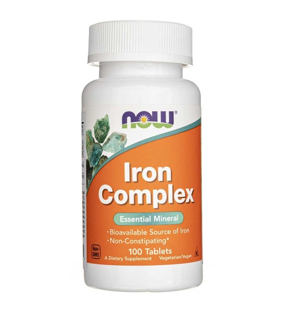 Now Foods Iron Complex (kompleks żelaza) - 100 tabletek