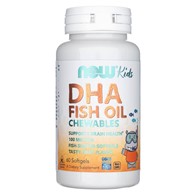 Now Foods DHA Kids Žvýkací tablety - 60 měkkých gelů