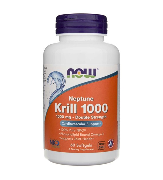 Now Foods Neptun-Krill, doppelte Stärke 1000 mg - 60 Weichkapseln