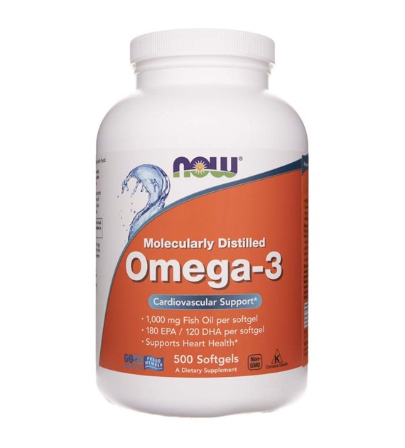 Now Foods Omega-3, 180 EPA / 120 DHA - 500 měkkých gelů