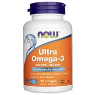 Now Foods Ultra Omega-3, 500 EPA / 250 DHA - 90 Weichkapseln