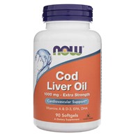 Now Foods Cod Liver Oil, Extra Strength 1000 mg - 90 Softgels