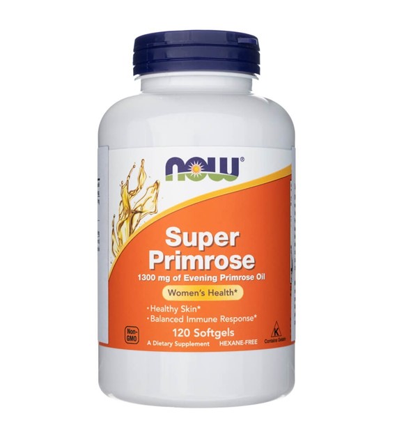 Now Foods Super Primrose 1300 mg - 120 kapsułek
olej z wiesiołka