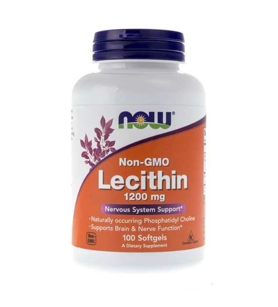 Now Foods Lecithin Nicht-GMO 1200 mg - 100 Weichkapseln