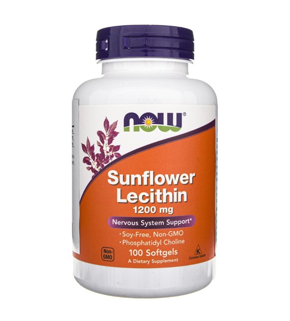 Now Foods Sunflower Lecithin (Lecytyna Słonecznikowa) 1200 mg - 100 kapsułek