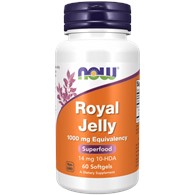 Now Foods Royal Jelly (Mleczko Pszczele) 1000 mg - 60 kapsułek