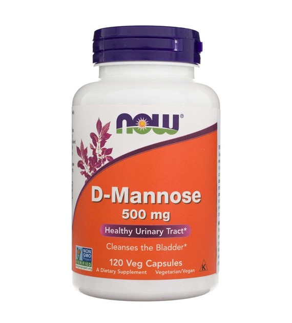 Now Foods D-Mannoza 500 mg - 120 kapsułek