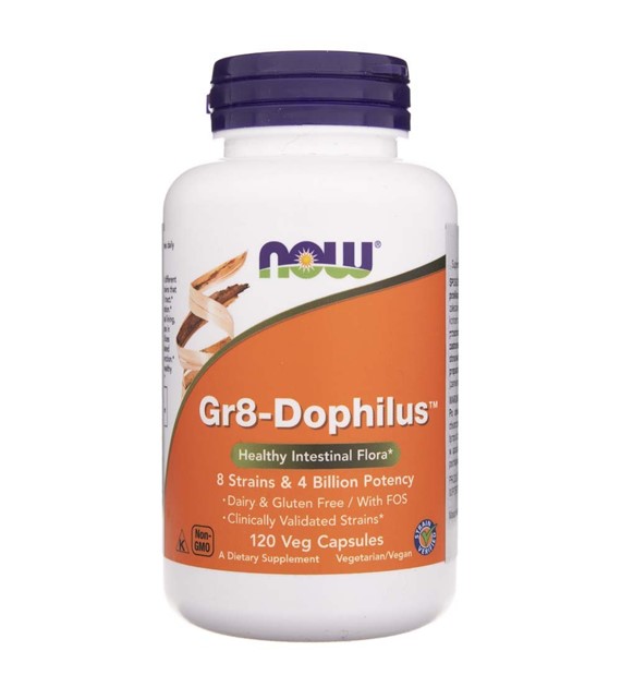 Now Foods Gr8 Dophilus Probiotyk 8 szczepów - 120 kapsułek