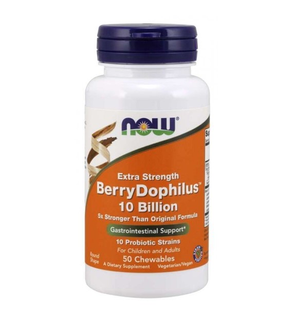 Now Foods BerryDophilus (probiotyk dla dzieci i dorosłych) - 50 tabletek do ssania