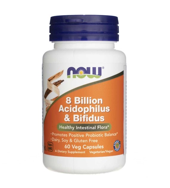 Now Foods Acidophilus & Bifidus 8 miliard CFU - 60 veg. kapslí