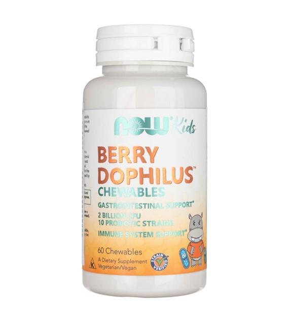 Now Foods Berry Dophilus Kids - 60 žvýkacích tablet