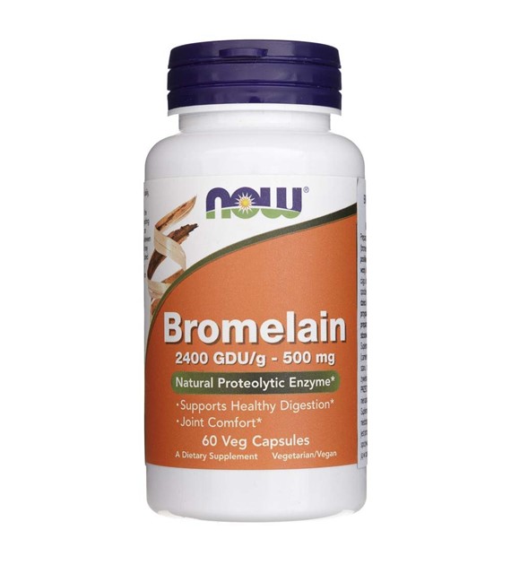 Now Foods Bromelaina 2400 GDU 500 mg - 60 tabletek