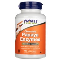 Now Foods Papaya-Enzym zum Kauen - 180 Lutschtabletten