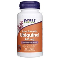 Now Foods Ubiquinol (Ubichinol),Extra Stärke 200 mg - 60 Weichkapseln