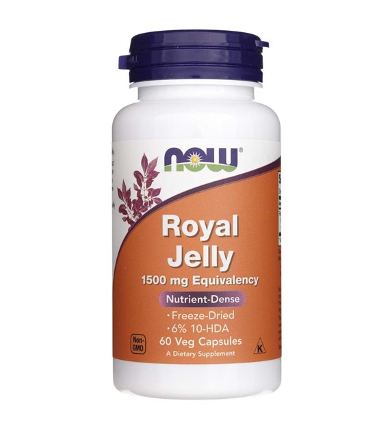 Now Foods Royal Jelly (Mleczko Pszczele) 1500 mg - 60 kapsułek