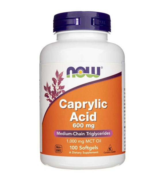 Now Foods Caprylic Acid 600 mg - 100 Softgels