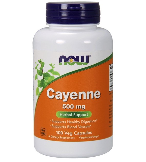 Now Foods Cayenne (Pieprz kajeński) 500 mg - 250 kapsułek