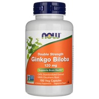 Now Foods Dvojitá síla Ginkgo Biloba 120 mg - 100 Veg kapslí