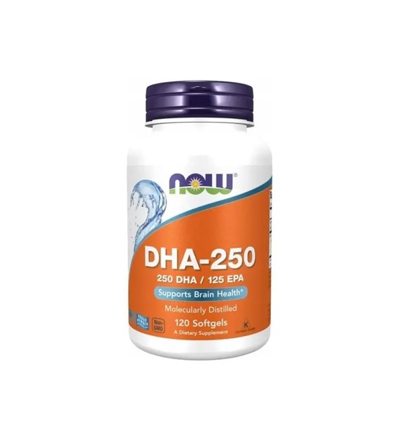 Now Foods DHA-250 rybí olej - 120 měkkých gelů