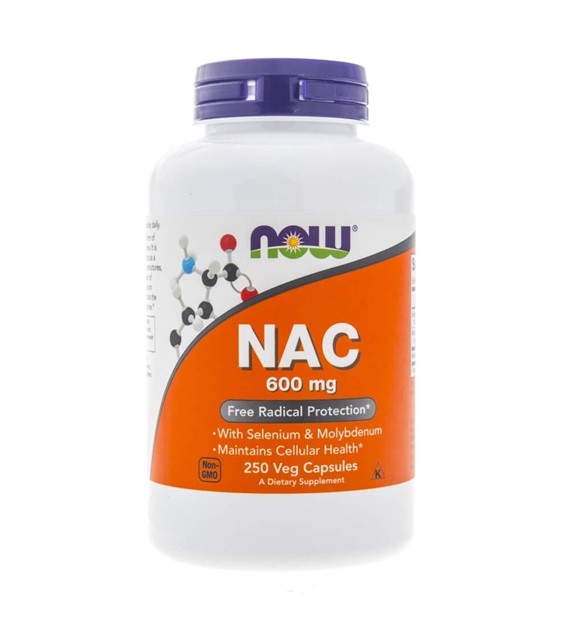 Now Foods NAC N-Acetyl Cysteine 600 mg - 250 kapsułek