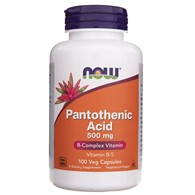 Now Foods Pantothenic Acid 500 mg - 100 Veg Capsules