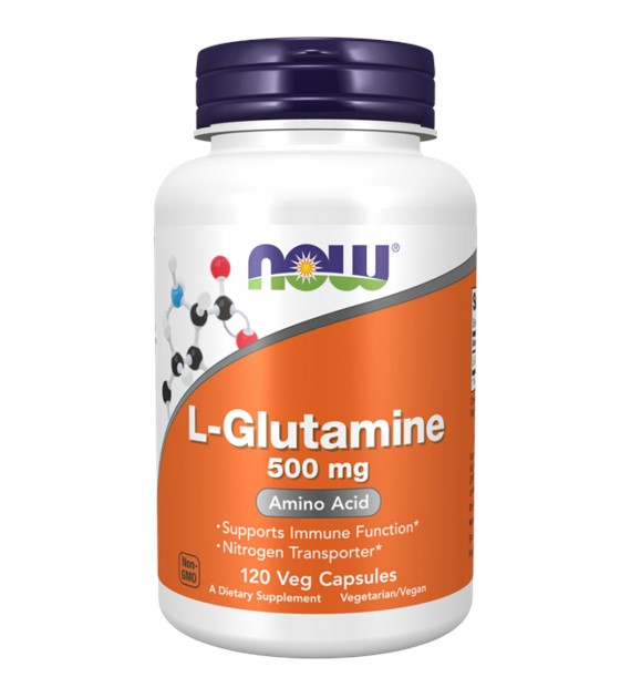 Now Foods L-Glutamina 500 mg - 120 kapsułek