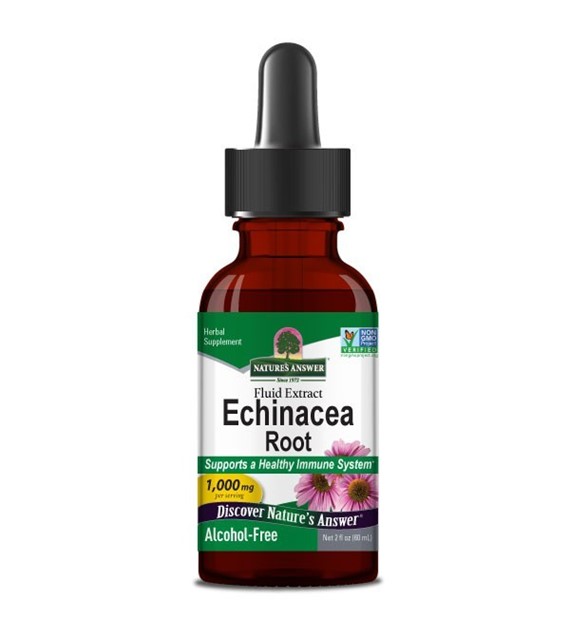 Nature's Answer Echinacea, bez alkoholu, krople 1000 mg - 60 ml