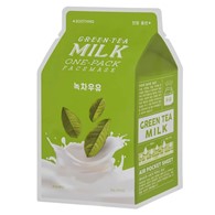 Mléko se zeleným čajem v jednom balení pleťové masky A'Pieu - 21 g