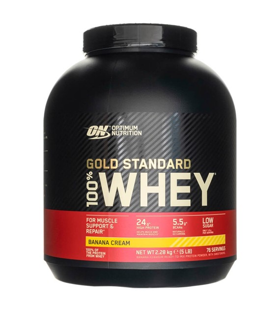 Optimum Nutrition Gold Standard 100% Whey Protein, krem bananowy - 2280 g