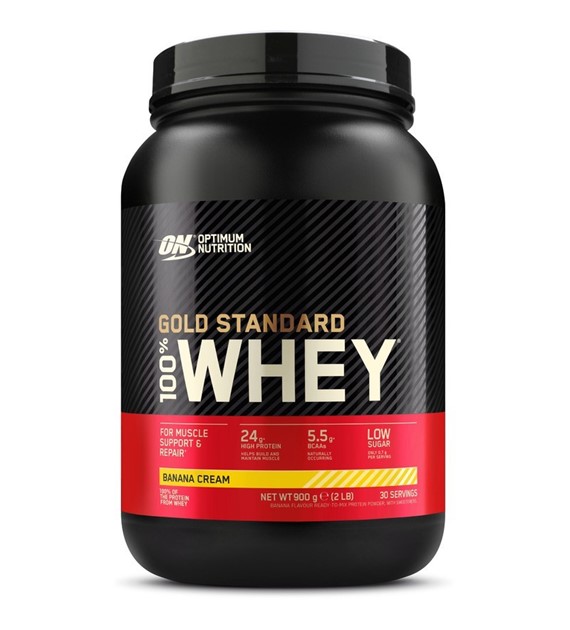Optimum Nutrition Gold Standard 100% Whey Protein, Banánový krém - 900 g