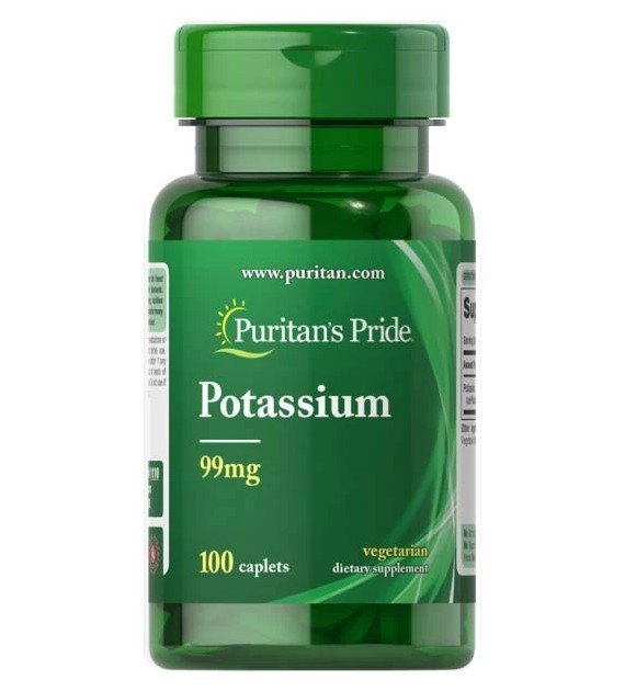 Puritan's Pride Glukonát draselný 99 mg - 100 tablet