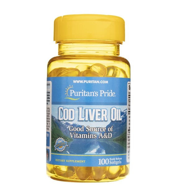 Puritan's Pride Cod Liver Oil (Tran) 415 mg - 100 kapsułek